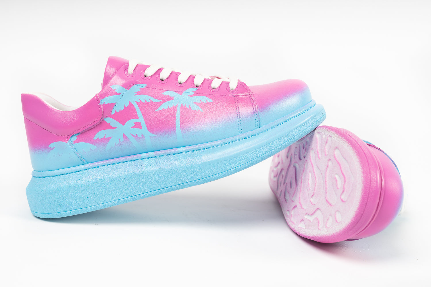 Palm Pink & Blue - Swagg Splash Sneakers