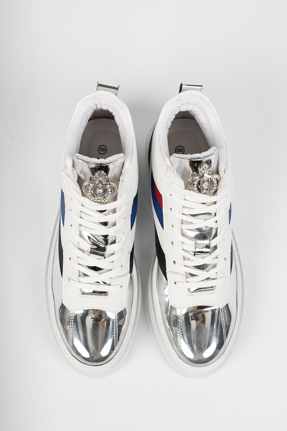 Majesty Silver White - Swagg Splash Sneakers